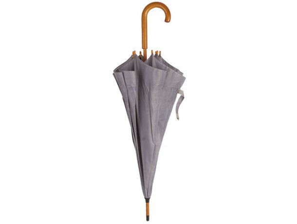 Paraguas con mango de acero gris