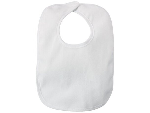 Babero Comilón de poliéster blanco con área de personalización Blanco detalle 2