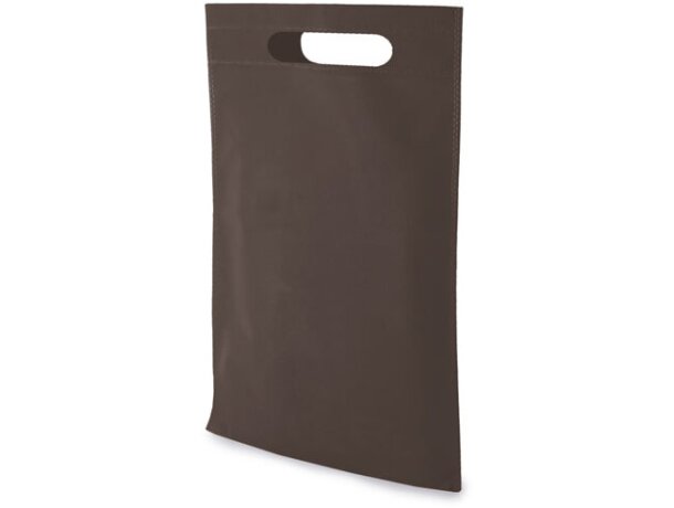 Bolsa de no tejido con asa integrada marron