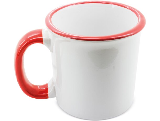 Mug ceramica sublimacion Nostalgia personalizado rojo