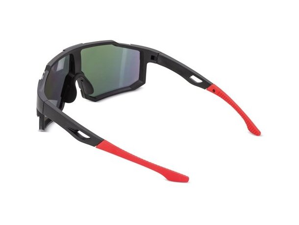 Gafas deportivas Olympia con protección UV400 y lentes espejo Rojo detalle 11