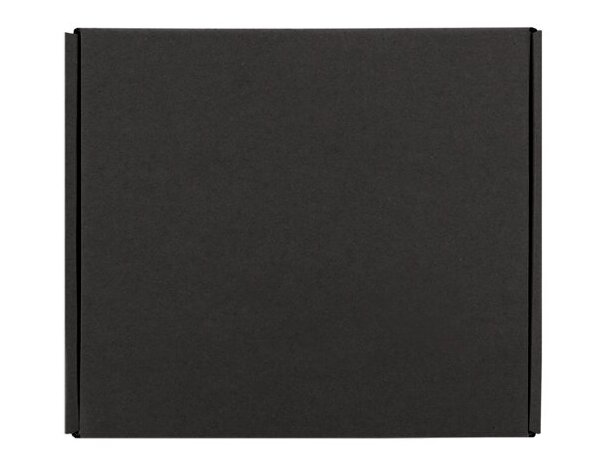 Caja de presentación cartón corrugado Qara kraft y negro Negro detalle 5