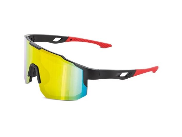 Gafas deportivas Olympia con protección UV400 y lentes espejo Rojo detalle 14