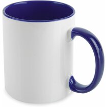 Taza para sublimación interior de color personalizada azul