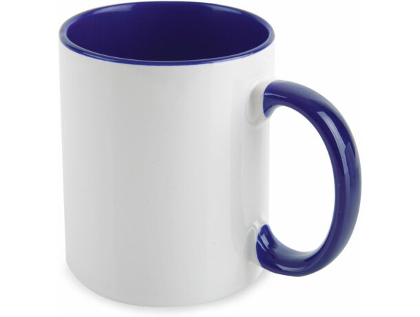 Taza para sublimación interior de color personalizada azul