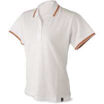 Polo de manga corta algodón de mujer detalles bandera personalizado Polo de manga corta algodón de mujer detalles bandera personalizado