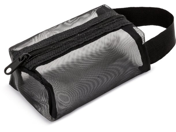 Neceser portatodo Tanis con malla semitransparente de poliéster Plata detalle 8