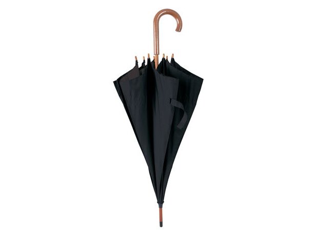 Paraguas con mango de acero negro