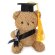 Peluche osito graduado Honoris con birrete y diploma detalle 4