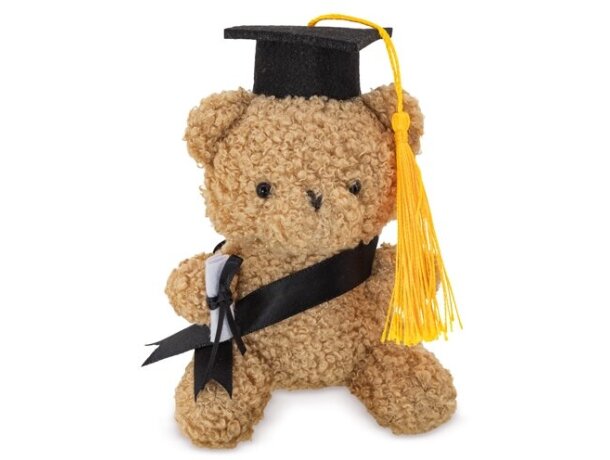 Peluche osito graduado Honoris con birrete y diploma detalle 4