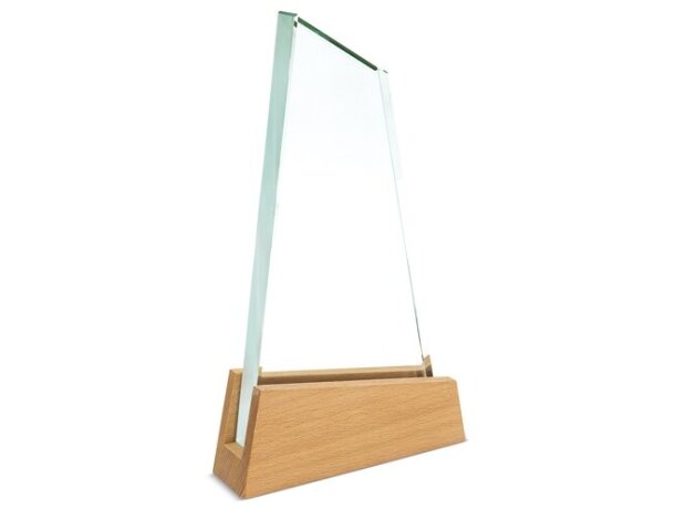 Trofeo Regata de cristal y madera con grabación láser detalle 3