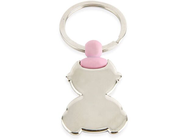 Llavero bebe con chupete rosa