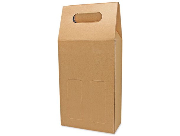 Caja carton ventana 2 botellas Treviso