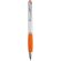 Bolígrafo puntero de plástico y cuerpo en plata personalizado naranja