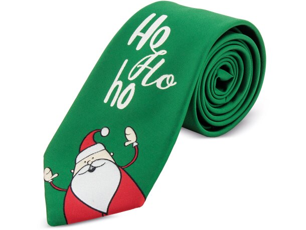 Corbata navideña seda y poliéster con estuche regalo detalle 1