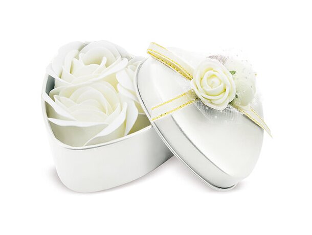 Estuche rosas heart blanco blanco