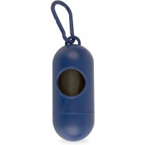 Porta bolsa tipo cápsula para mascotas azul personalizado