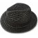 Sombrero de paja ala corta personalizado negro