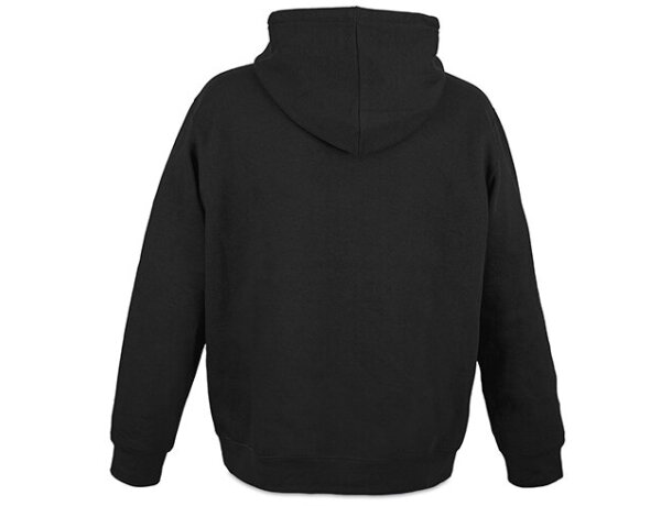 Sudadera con capucha Yorker de vellón cepillado 280 g/m² Negro detalle 1