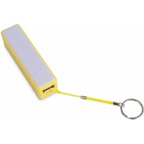 Powerbank de plástico de 2000 mah con llavero barato amarillo Powerbank de plástico de 2000 mah con llavero barato amarillo