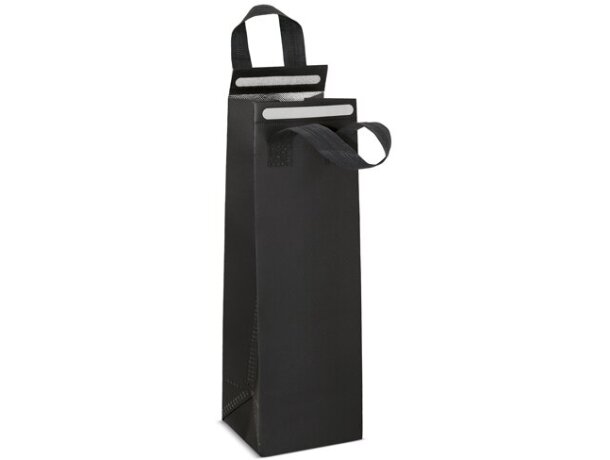 Bolsa isotérmica Cata para vino con revestimiento aluminio Negro detalle 18