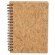 Libreta ecológica grabada Paix con anillas negras y tapas de corcho natural