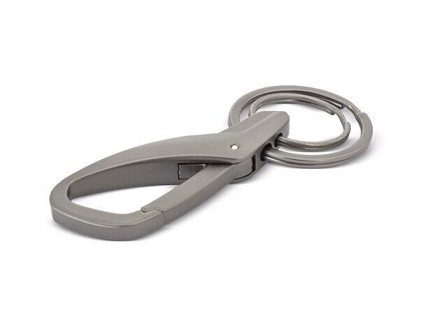 Llavero mosquetón Adaman en metal con grabación personalizable Negro detalle 5