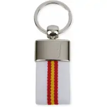 Llaveros de tela personalizados con bandera de poliester Derex