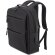 Mochila portaordenador soft-touch Davis PU resistente al agua Negro