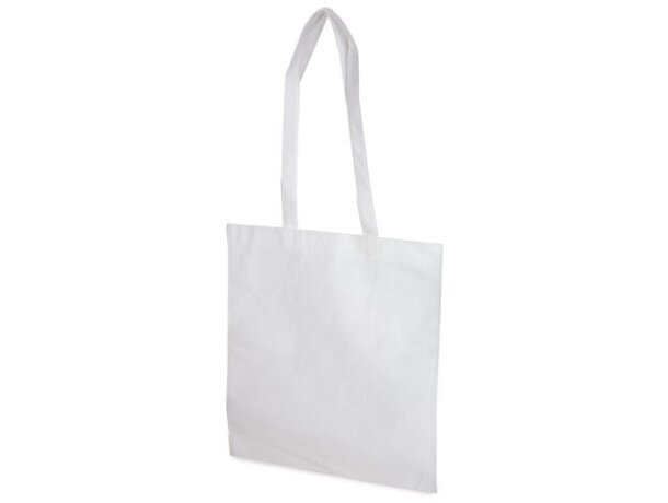 Bolsa non woven publicitaria asaslargas Kora merchandising blanco