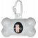 Porta bolsas para mascotas personalizada en forma de hueso personalizada blanca