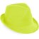 Sombrero con ala irregular amarillo fluorescente