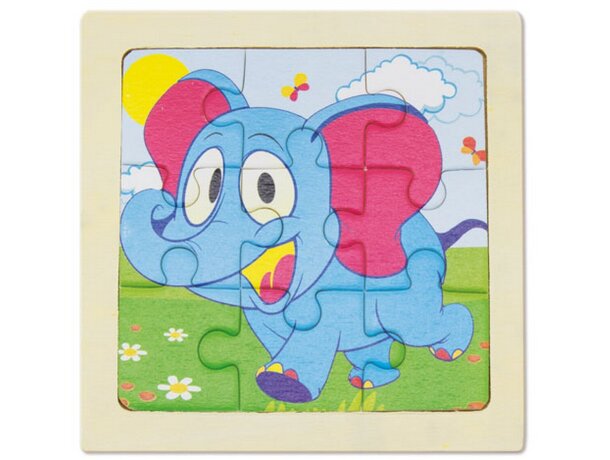 Set de 5 puzzles en madera natural Junior