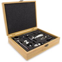 Set Parma bambú 10 accesorios servicio vino