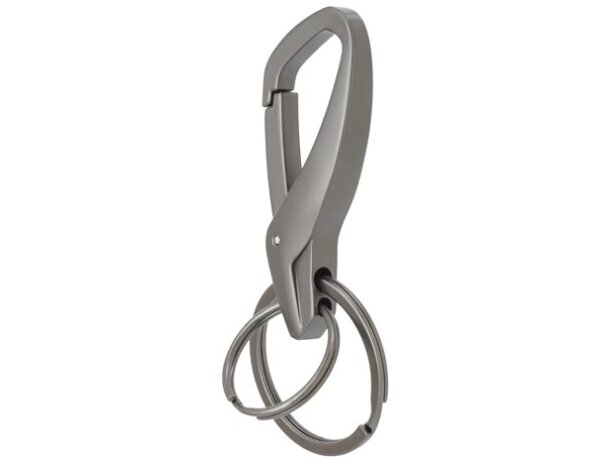 Llavero mosquetón Adaman en metal con grabación personalizable Negro detalle 3