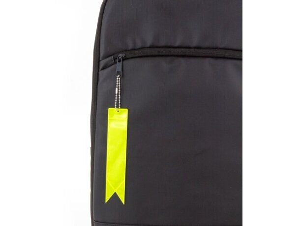 Llavero reflectante Zorma en poliéster para visibilidad Amarilla detalle 1