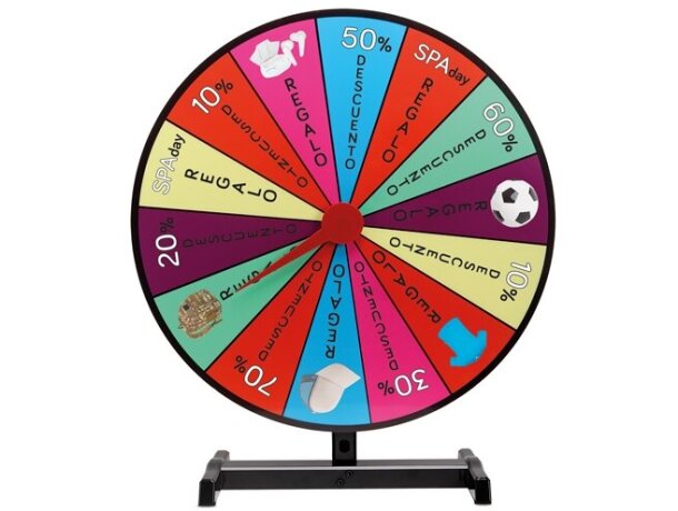 Ruleta sobremesa multicolor Prix con base estable aluminio ABS detalle 5