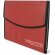 Carpeta con archivador y cierre de velcro personalizada roja