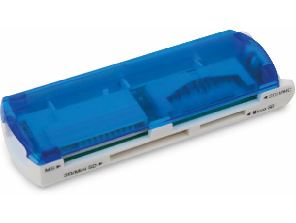 Lector de tarjetas multifunción personalizado azul Lector de tarjetas multifunción personalizado azul