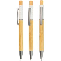 Bolígrafo Zeres bambú fibra trigo metal ecológico