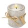 Vela aromática Stella en cemento decorativo con tres aromas Blanco detalle 6