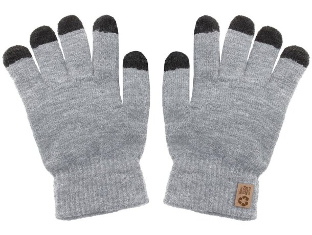 Guantes táctiles Ontario gris RPET touch screen
