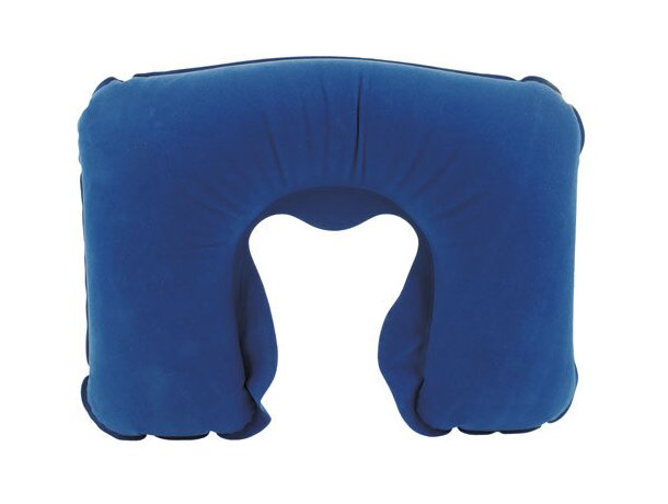Almohadilla de viaje para cuello azul