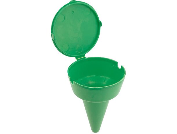 Colillero para la playa verde