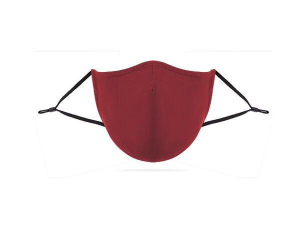Mascarilla de tela personalizada con filtro de 3 capas rojo