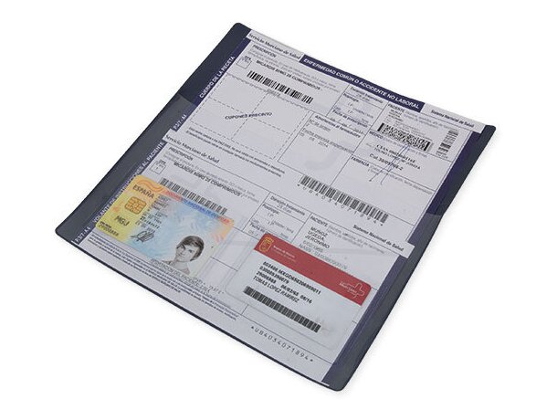 Funda para recetas médicas azul