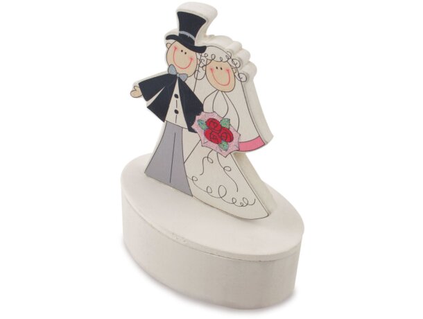 Cajita motivo de boda con imán personalizada