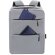 Mochila portaordenador soft-touch Davis PU resistente al agua Gris detalle 4