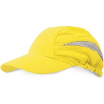 Gorra con detalles reflectantes y alta visibilidad con logo amarilla Gorra con detalles reflectantes y alta visibilidad con logo amarilla