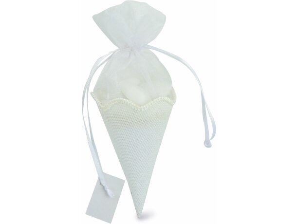 detalle en cucurucho personalizado blanco detalle en cucurucho personalizado blanco